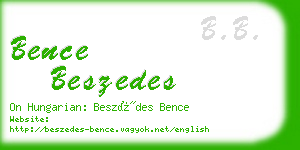 bence beszedes business card